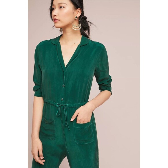 Anthropologie Corey Lynn Calter Drawstring Waist Pockets Soft Talia Jumpsuit XS - Picture 2 of 9